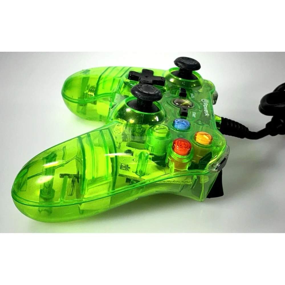 Xbox PowerA #105660-FR Mini Transparent Green Wired Controller Tested